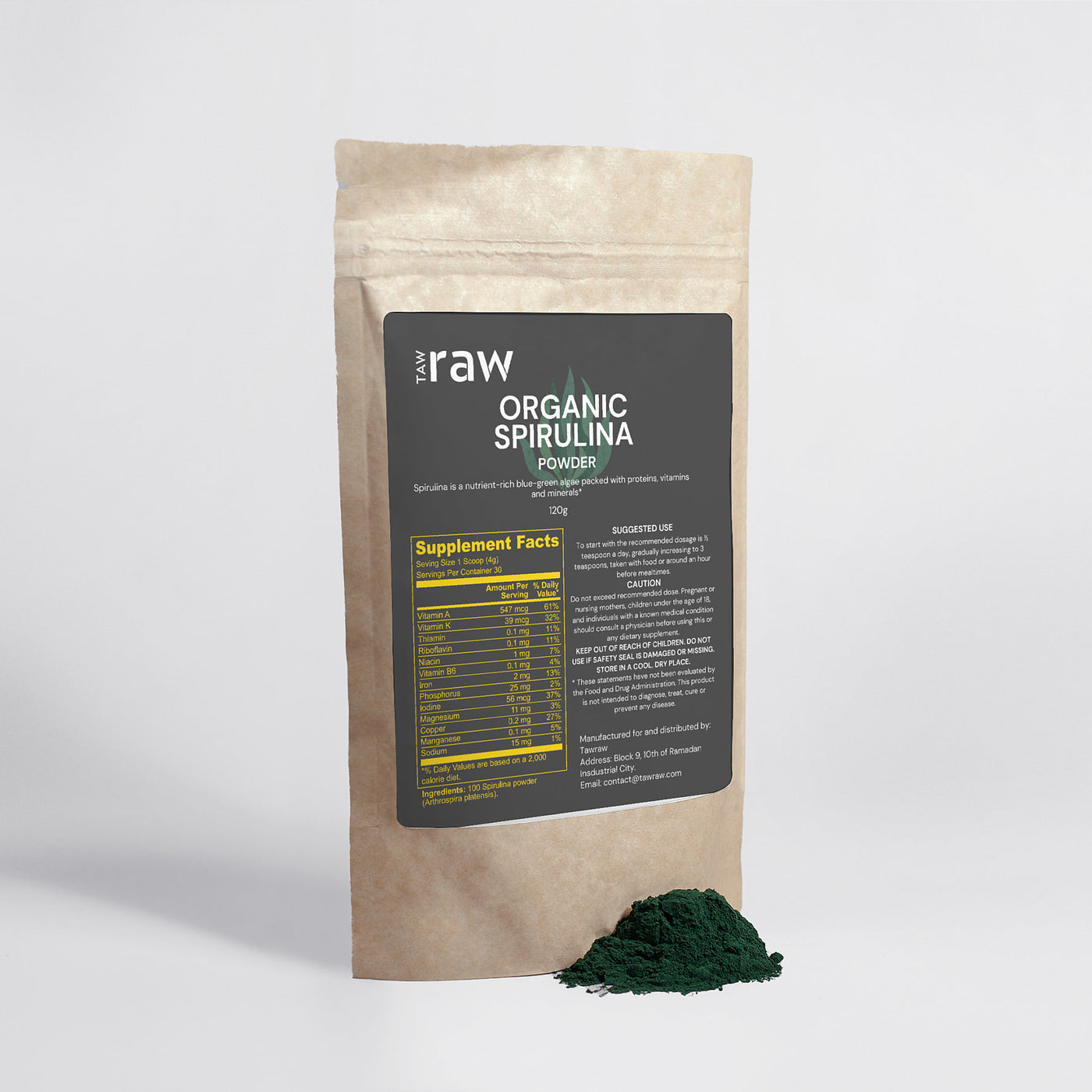 ORGANIC SPIRULINA (120 g)